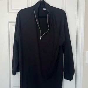 Quater Zip Sweatshirt Dress